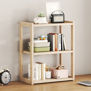 Bamboo Desktop <b>Storage</b> <b>Rack</b> 31x18x42cm Multifunctional Freestanding Organizer For Desk <b>Kitchen</b> Office Use - Product Image 3
