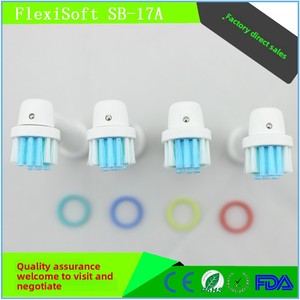 Commercio all'ingrosso per via orale <span class=keywords><strong>B</strong></span> compatibile spazzolino da denti elettrico con setole morbide sostituzione testina uso domestico manico in plastica - Product Image 4