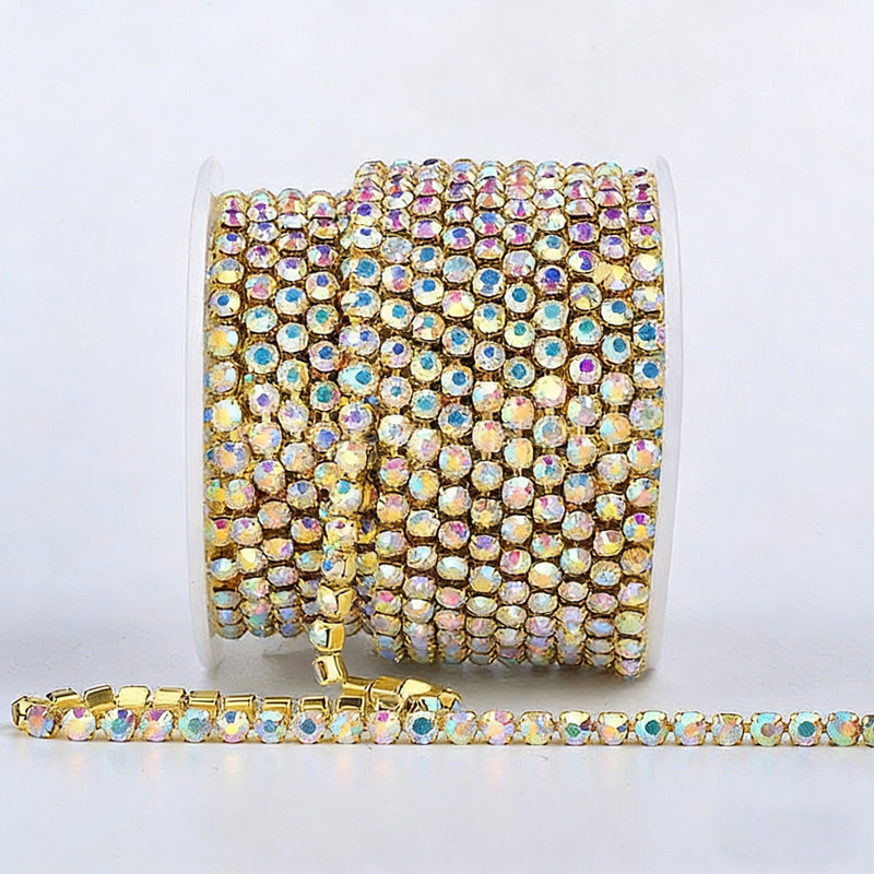 04 Oro+ Pedrería de Colores 3mm