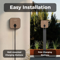 Chargeur mural EV 7kW UKCA Type2 Station de recharge pour voiture électrique, 32A 220V WallBox Charge EV Home avec câble