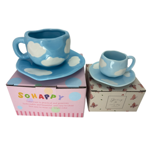 Ensemble de tasses <span class=keywords><strong>à</strong></span> <span class=keywords><strong>café</strong></span> en porcelaine de style nordique moderne, en forme de cœur, mignonnes, pour filles, 90 ml, tasses <span class=keywords><strong>à</strong></span> espresso, tasses <span class=keywords><strong>à</strong></span> thé en céramique avec soucoupe - Product Image 6