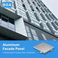 Panneaux de mur-rideau en aluminium anodisé pour façade extérieure de bâtiment, mur-rideau en aluminium pour hôpital, moderne et sur mesure