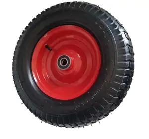 Top quality manufacturer 16 inch heavy duty wheelbarrow wheel pneumatic or solid rubber wheelbarrow tire