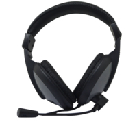 Casque filaire supra-auriculaire réglable et extensible, avec grands coussinets doux, pour PC, ordinateur portable, jeux, bureau et vidéoconférence