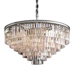 America Odeon Glass Chandelier Lighting Large Furniture Drop Light Suspended Lights With LED Bulbs For Home House Villa Hotel