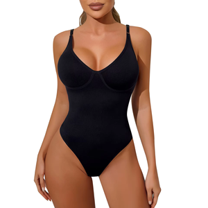 2025 vente chaude noir article corps costumes pour femmes ceinture Nylon Corsets décontracté en gros sans couture en gros Shapewear - Product Image 4