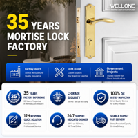 Serrure de porte à mortaise en acier inoxydable 304, norme européenne, vente en gros fabricant, 4585 3 nickelé noir, qualité ANSI Grade 2, garantie 5 ans