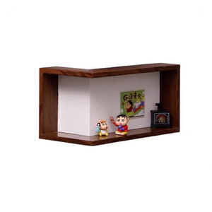 رف تخزين خشبي مثبت على الحائط لغرفة المعيشة، رف عرض للتماثيل عالي التحمل بسعة كبيرة - Product Image 5