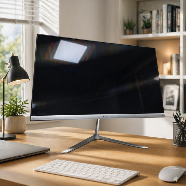 Yingtouch X238 White 27inch Light Body Flexible Convenient to Move Place Computer Gaming Monitor Set