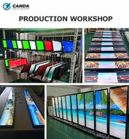 Layar Bar Ultra Lebar 37 Inci IPS LCD Full HD Kecerahan Tinggi Layar Sentuh Terintegrasi CMS Pusat Perbelanjaan Pintar