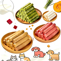 Friandises pour animaux de compagnie séchées par congélation, sans céréales, riches en protéines, pour chats et chiens, avec bâtonnets de poulet, fruit du dragon et citrouille