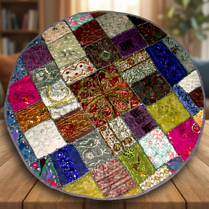 Belle main brodée à la main perlée Patchwork meilleure qualité collection prix de gros designer fait main - Product Image 4
