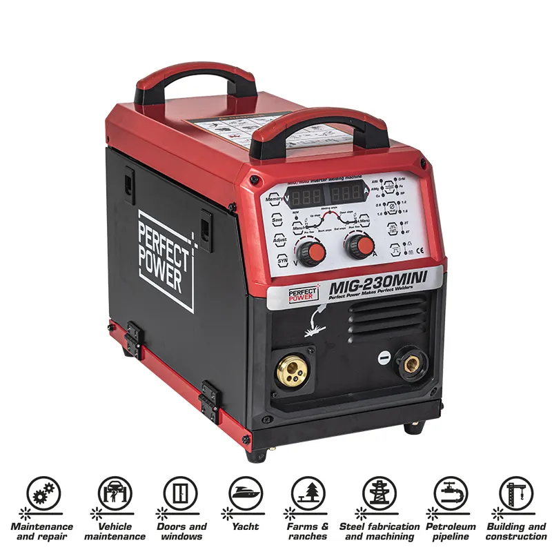 MIG-230mini MIG MAG IGBT เครื่องเชื่อมอินเวอร์เตอร์เครื่องเชื่อม MIG เครื่องเชื่อมอาร์ค