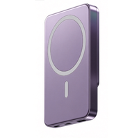 Batterie externe sans fil magnétique multicolore, capacité 1w/2w, charge rapide sans fil, affichage numérique, batterie externe portable mince