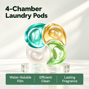 Cápsulas de Detergente para Lavandería de Hotel y Lavandería, Cápsulas de Detergente para Ropa de 4 Cámaras, Cápsulas de Lavado con Forma de Flor Multicolor - Product Image 2
