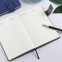 Cahier de Journal intime ligné personnalisé noir cahier A5 à couverture rigide en cuir Logo personnalisable