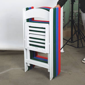 <span class=keywords><strong>เก้าอี้</strong></span><span class=keywords><strong>พลาสติก</strong></span> PP สีขาวพับได้พับได้สำหรับงานปาร์ตี้ในร่มและสวนรับประทานอาหารกลางแจ้ง - Product Image 6