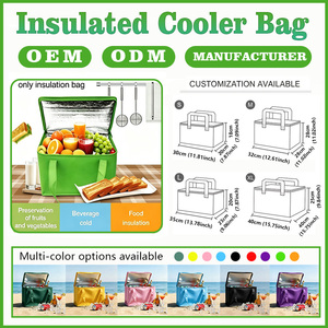 Bolsas Térmicas Reutilizables Personalizadas para Entrega de Alimentos, Bolsa Refrigerante Amarilla de Tela No Tejida para Mantener Helados, Alimentos, Botellas de Vino Frías - Product Image 3