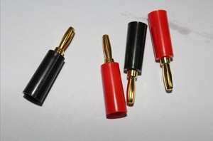 שחור + אדום 4.0mm זהב מצופה הלחמה בננה מחבר - Product Image 5