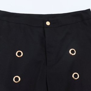 Pantalon ample à jambes larges pour femme, couleur unie, découpes et œillets, modèle 2026, style vintage, OEM/ODM par usine chinoise - Product Image 3
