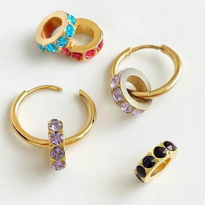 Colgante de Acero Inoxidable 316L con Baño de Oro de 14k/18k, No se Deslustra, con Dijes de Piedras de Nacimiento de Diamantes de Imitación para Fabricación de Joyas, Collares y Pulseras - Product Image 3