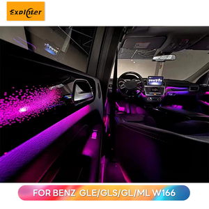 Iluminación Ambiental Dinámica para Panel de Puerta con Acabado Negro Piano, Mejora de Iluminación Interior para Mercedes Benz GLE/<span class=keywords><strong>GLS</strong></span>/GL/ML W166 RHD/LHD - Product Image 3