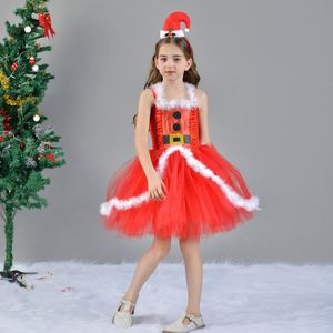 Nouvelle Collection 2026 : Ensemble Cape et Robe Tutu Rouge de Noël pour Filles, Tenue de Père Noël avec Bandeau - Product Image 4