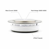 Diode TECHSEM Y60ZPE 2500A à fort surtension 22kA, redresseur de type disque ZT54cT pour chauffage par induction