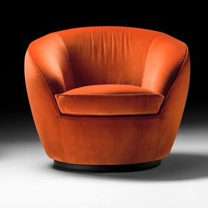 Son yüksek son kadife döner koltuk Nordic vogue çin kırmızı sandalye oturma odası - Product Image 3