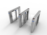 Porte de vitesse de barrière d'oscillation de tourniquet de sécurité d'aéroport avec le scanner multiple d'empreinte digitale de reconnaissance faciale