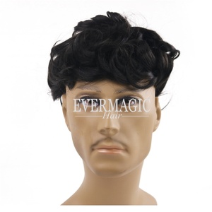 Grande promozione di alta qualità indiano capelli vergini umani <span class=keywords><strong>parrucchino</strong></span> per gli uomini di colore nero naturale <span class=keywords><strong>parrucchino</strong></span> degli uomini sistema di sostituzione dei capelli - Product Image 3