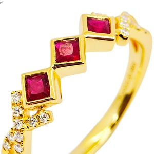 UM jewelry 925 silver <b>ruby</b> Zircon <b>ring</b> 18Kgold-plated suitable for both <b>men</b> and women daily wear wedding anniversary gift party - Product Image 1