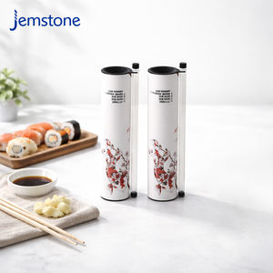 Custom Creative Sushi <b>Push</b> <b>Pop</b> up Cardboard Cylinder with Sauce Tube Food Grade Sushi Roll <b>Pop</b> up Paper Package Sushi Round Box - Product Image 4