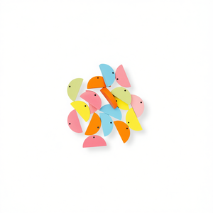 ILAN Pezzo Semicircolare in Legno 20x10mm 18pz Accessorio per Artigianato - Product Image 1