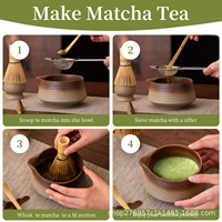 Ensemble de thé matcha japonais, bol à matcha en céramique créatif, 100 pièces, cérémonie du thé, boîte cadeau en deux parties, Fujian Chine