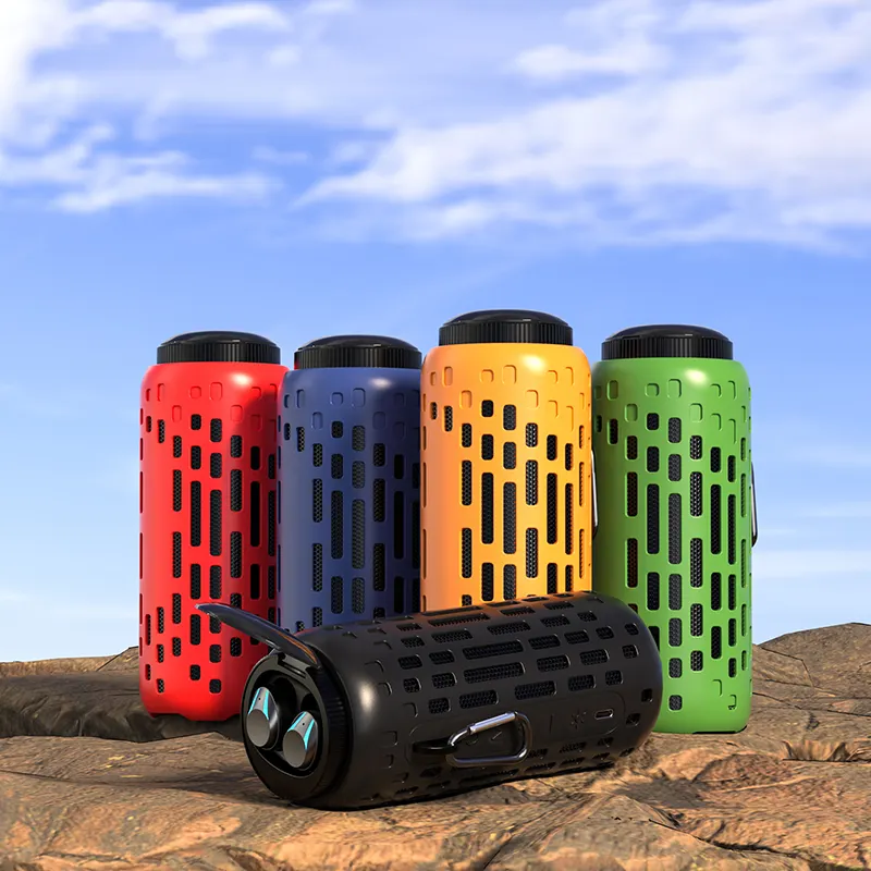 Speaker bluetooth nirkabel TWS fabric M47, earbud 5W * 2 BT Mini Portabel 2 in 1 dengan speaker earphone