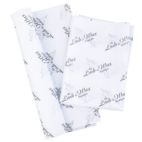 Benutzer definiertes Logo Gedruckte Geschenk verpackung/Seidenpapier/Geschenk papier blätter mit Logo 17g/m² schwarzer Druck geschenke Verpackungs papier
