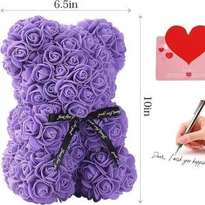 Orsacchiotto di Rose 2026 all'Ingrosso, 25cm e 35cm, Orso di Fiori Artificiali, Miglior Regalo per San Valentino per la Fidanzata - Product Image 2