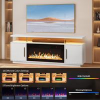 Meuble TV design moderne Cheminée électrique à flamme simulée de haute qualité Salon Meuble de rangement TV