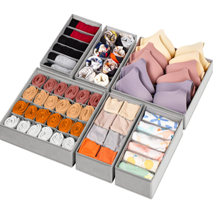 12-Pack Modern Rectangle Foldable Fabric Dresser Drawer Dividers 10-20L Capacity Closet Organizers <b>Storage</b> <b>Box</b> Clothing - Product Image 5