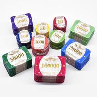 YH Acrylique Casino Chips Personnalisé Jetons De Jeu Rfid Fichas De Poker Professionnel Rounders Jetons De Poker