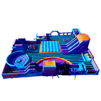Parc d'attractions gonflable commercial de grande taille pour enfants, château en PVC, résistant aux UV, ignifuge, pour extérieur