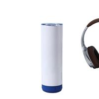 20oz Sublimation Straight Blue Tooth Music Speaker Blanks Tumbler Outdoor Mug Speaker