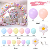 Nouveau rose violet argent mariée Ballon chaîne ensemble avec arc Design décorations de fête d'anniversaire confettis ballons guirlande Kit