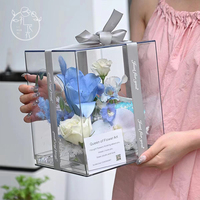 Valentijnsdag Acryl Transparante Rechthoekige Handtas Cadeaudoos Bloemarrangement Geldhouder Verpakking DIY China Cadeau