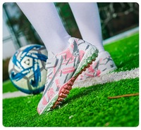 Chaussures de football pour enfants, chaussures de football à lacets basses, chaussures de futsal, crampons de football AG/FG à longs crampons, chaussures de baseball pour jeunes