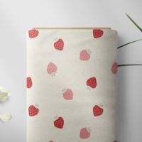 Tissu Popeline de Coton 100% 40S 105gsm Tissé à Motif Floral de Myrtilles Mignonnes Imprimé pour Filles - Collection WF