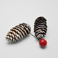 थोक सुंदर स्प्रूस पाइन शंकु सफेद क्रिसमस की पुष्पचक्र सजावट क्रिसमस पार्टी की आपूर्ति - Product Image 4