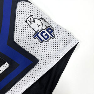 Pantalones cortos personalizados hombres bordado impermeable cremallera doble capa popular malla baloncesto pantalones cortos - Product Image 6