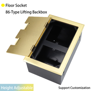 Popular Waterproof Metal Floor Box Socket EU UK Universal Copper Recessed Lifting Floor Plug Flush Outlet <strong>Design</strong> Cable <strong>Exit</strong> - Product Image 4